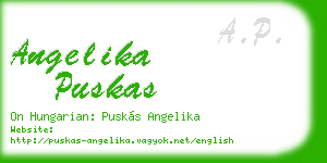 angelika puskas business card